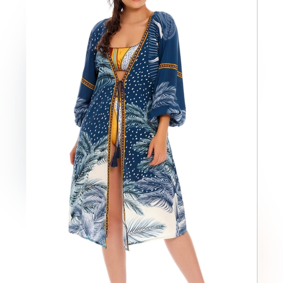 NWT AGUA BENDITA | Aldora Arabella Sun Kimono Cover Up - Picture 4 of 12